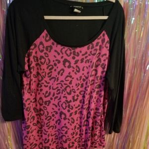 Torrid 3/4 sleeve shirt animal print